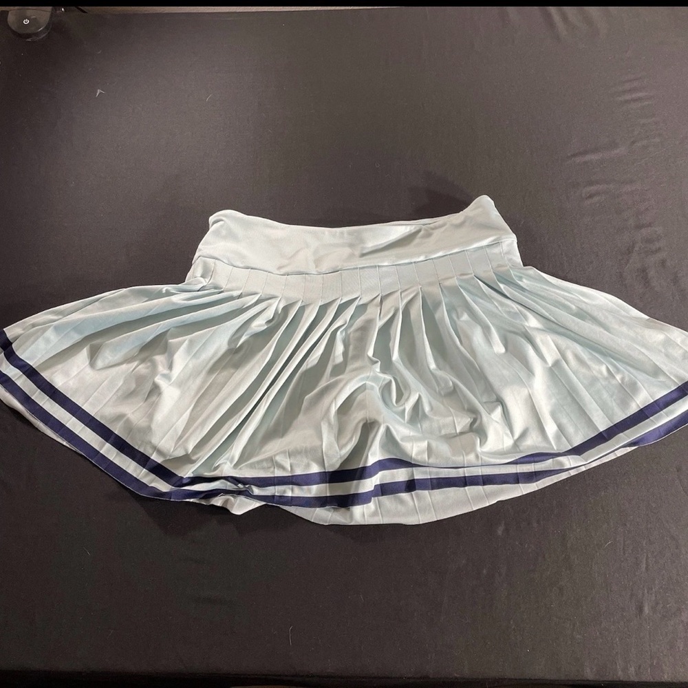 Club Special Women's Athletic Tennis Skort L Light Blue Zip Pockets Stretch